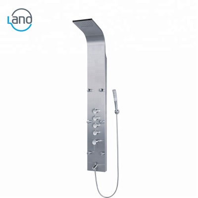 Lano 4 ways stainless steel shower panel with waterfall